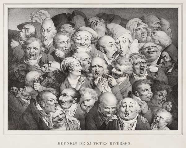 Group of Thirty-Five Heads a Louis-Léopold Boilly