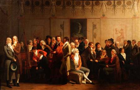 Reunion of Artists in the Studio of Isabey a Louis-Léopold Boilly