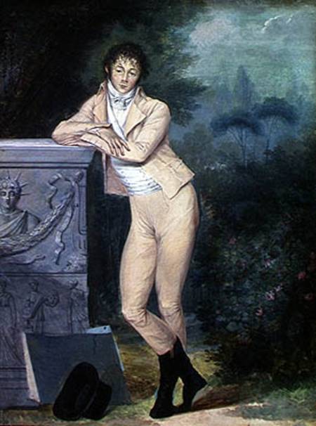 Self Portrait in a Garden a Louis-Léopold Boilly