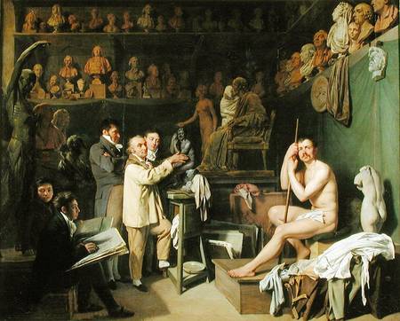 The Studio of Jean Antoine Houdon (1741-1828) a Louis-Léopold Boilly