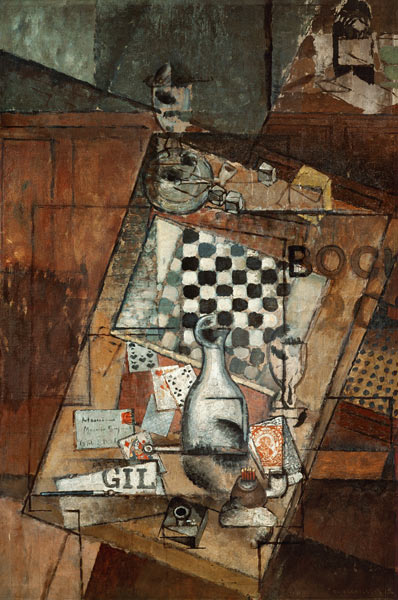 Still life with a chessboard a Louis Marcoussis