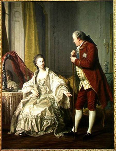 Portrait of the Marquis de Marigny (1727-81) and his Wife a Louis Michel van Loo