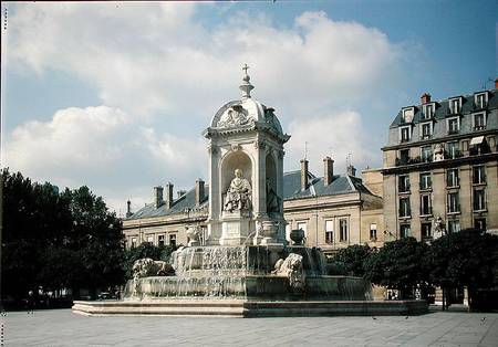 View of the Fontaine des Quatre-Eveques, Place Saint-Sulpice a Louis or Ludovico Visconti