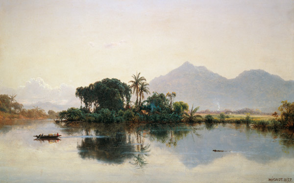 Countryside at the Orinoco, Venezuela. a Louis Remy Mignot