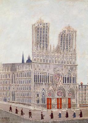 Rheims Cathedral, c.1923 (oil on canvas) a Louis Vivin
