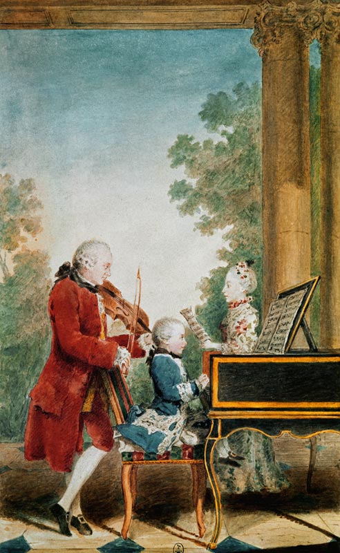 Mozart w.Father & Sister , Carmontelle a Louis Carrogis de Carmontelle