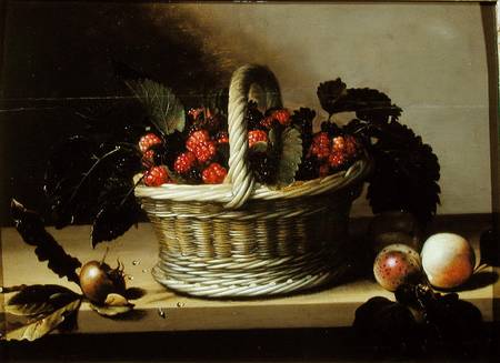 Basket of Blackberries and Raspberries a Louise Moillon