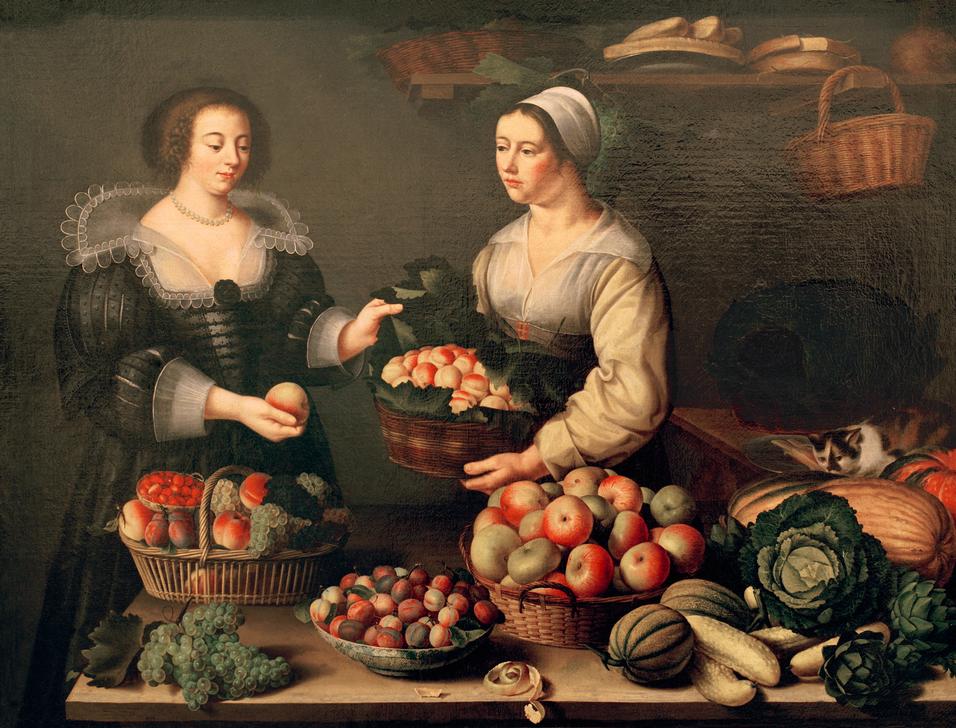 Die Früchteund Gemüseverkäuferin a Louise Moillon