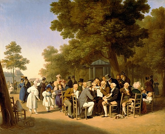 Politicians in the Tuileries Gardens a Louis Leopold Boilly