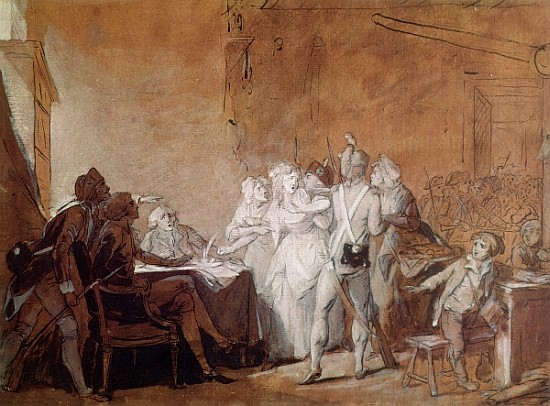 The Arrest of Charlotte Corday (1768-93) a Louis Leopold Boilly