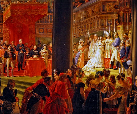 The Marriage of Marie-Caroline de Bourbon, Princess of the Two Sicilies and Charles-Ferdinand de Fra a Louis Nicolas Lemasle