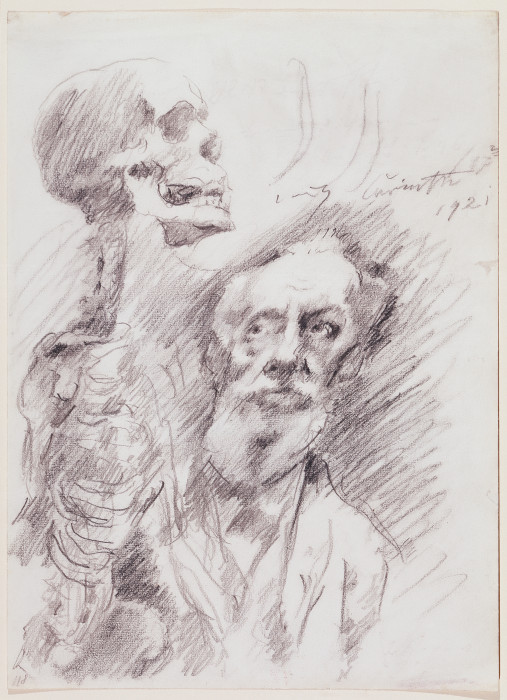 Anatomist with skelleton a Lovis Corinth