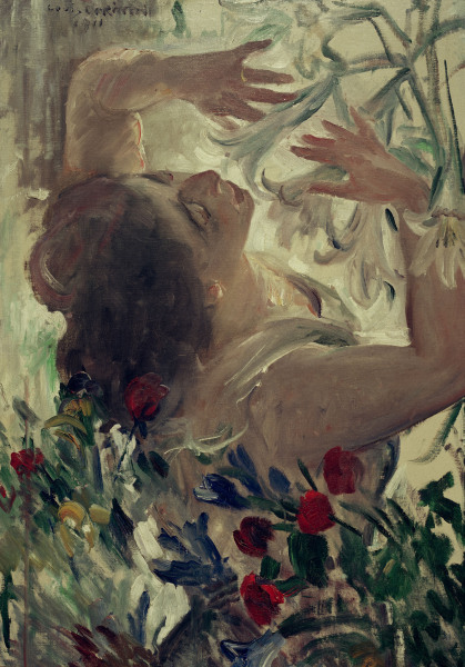 Woman w.Lilies a Lovis Corinth