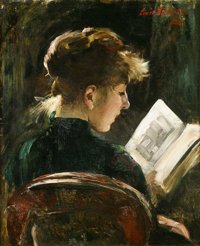 Reading girl a Lovis Corinth