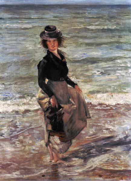 Girl on the beach. a Lovis Corinth