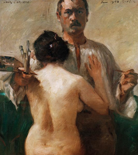 Self-portrait with nude a Lovis Corinth