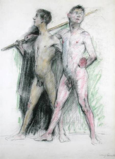 Study of two male figures a Lovis Corinth