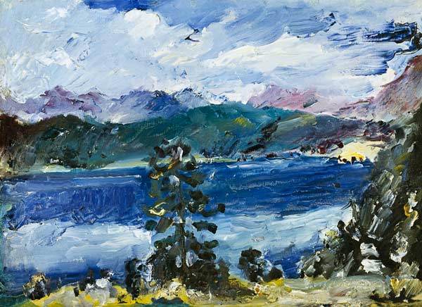 Walchensee with larch a Lovis Corinth