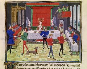 Ms 5073 f.140v The Marriage of Renaud of Montauban and Clarisse