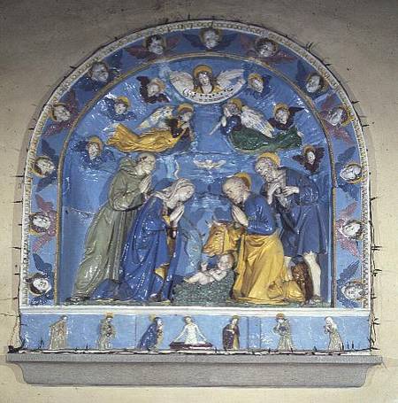 The Nativity, relief a Luca  della Robbia