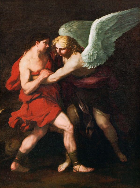L.Giordano, Kampf Jakobs mit dem Engel a Luca Giordano