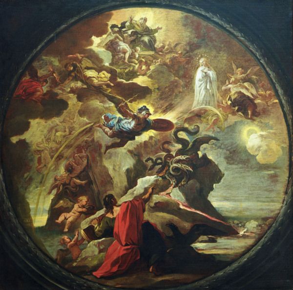L.Giordano,  St. John on Patmos a Luca Giordano
