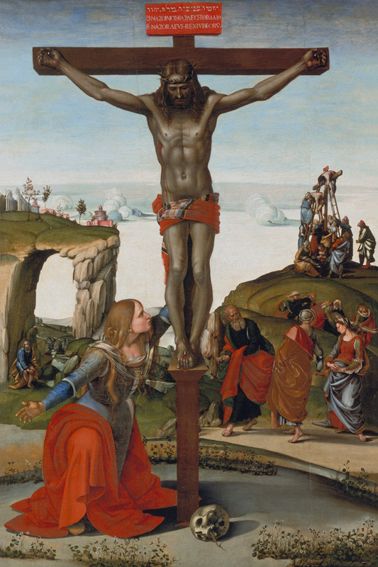 The Crucifixion with Mary Magdalene a Luca Signorelli