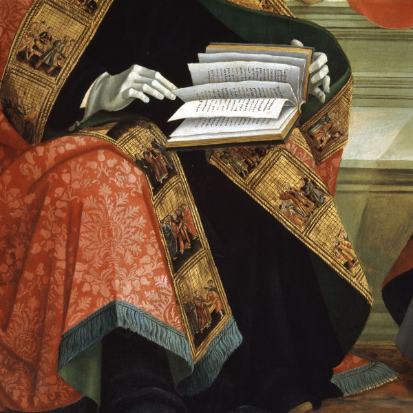 Hands of Augustine a Luca Signorelli