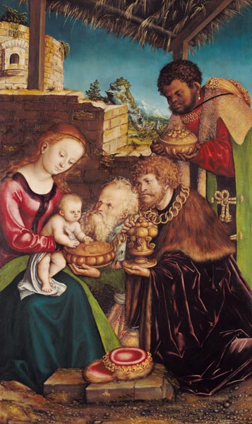Adoration of the kings a Lucas Cranach il Vecchio