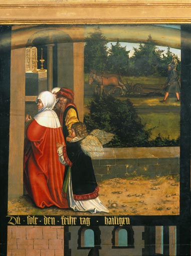 Das 3. Gebot: Du sollst den Feiertag heiligen a Lucas Cranach il Vecchio