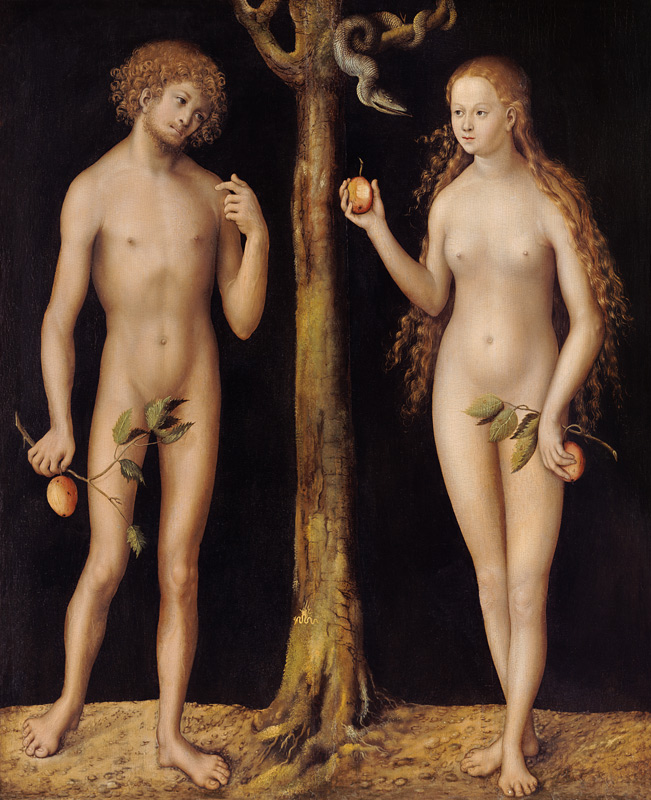 Adam and Eva. a Lucas Cranach il Vecchio