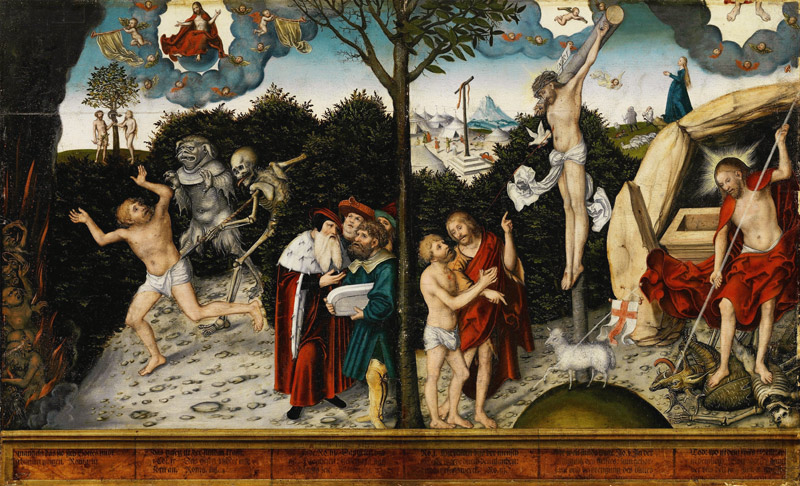 Allegory of Law and Grace a Lucas Cranach il Vecchio