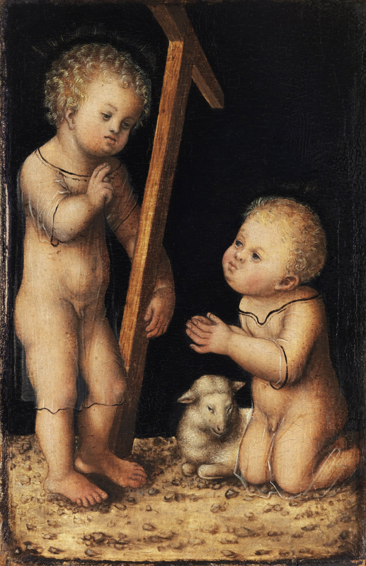 Christ and John the Baptist as Children a Lucas Cranach il Vecchio