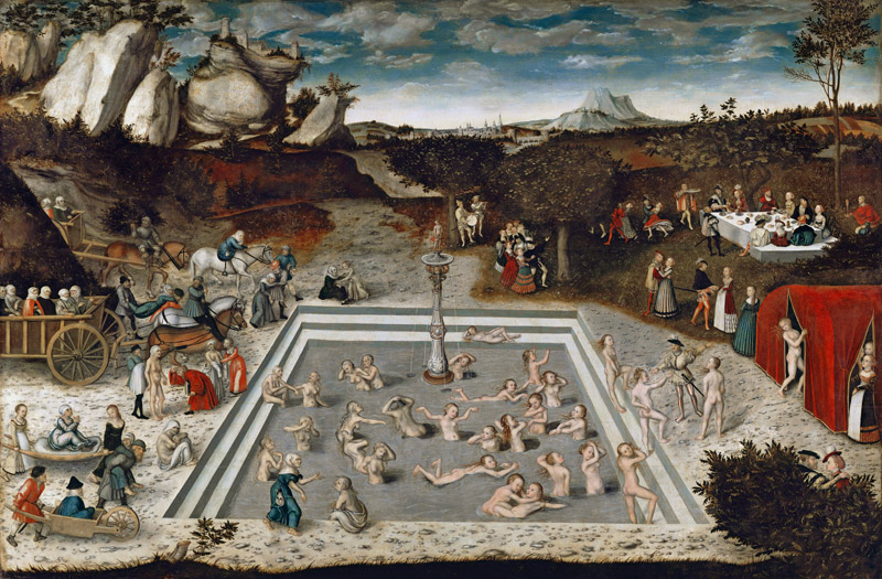 The fountain of youth a Lucas Cranach il Vecchio