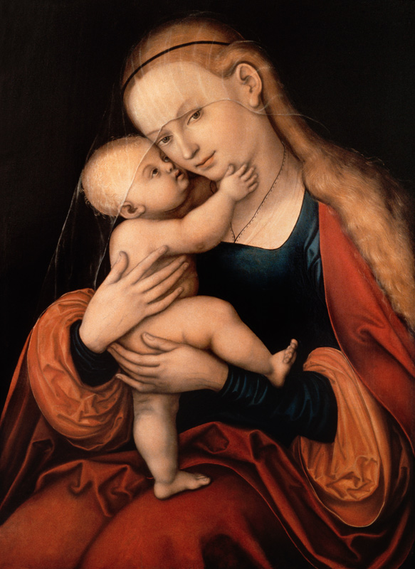 Madonna with child (Passauer picture with miraculous powers) a Lucas Cranach il Vecchio