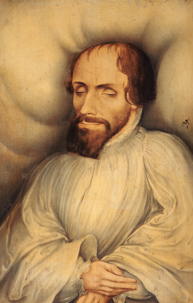 Philipp Melanchton on the deathbed. a Lucas Cranach il Vecchio