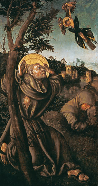 St.Francis receiving the Stigmata a Lucas Cranach il Vecchio
