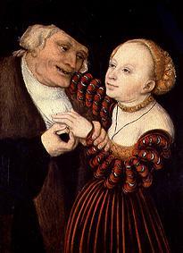 The altos and the girl a Lucas Cranach il Vecchio