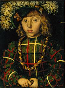 Portrait of the son of the Elector Johann of the constant of Saxony a Lucas Cranach il Vecchio