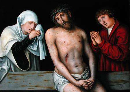 Christ as the Man of Sorrows with the Virgin and St. John a Lucas Cranach il Vecchio