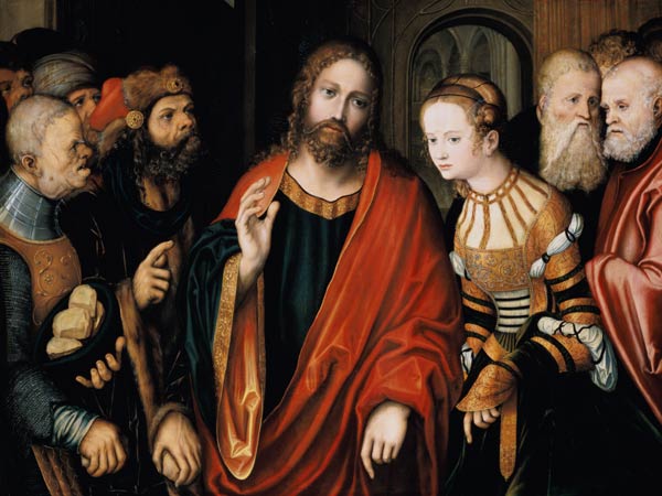 Christ and the Woman Taken in Adultery a Lucas Cranach il Vecchio