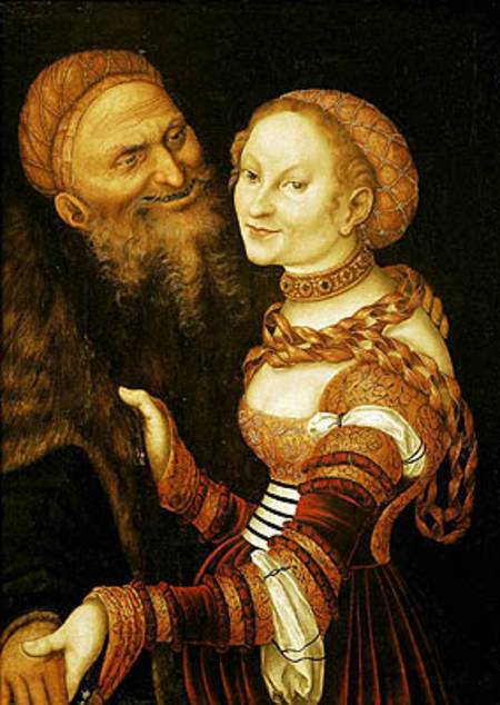 The Courtesan and the Old Man a Lucas Cranach il Vecchio