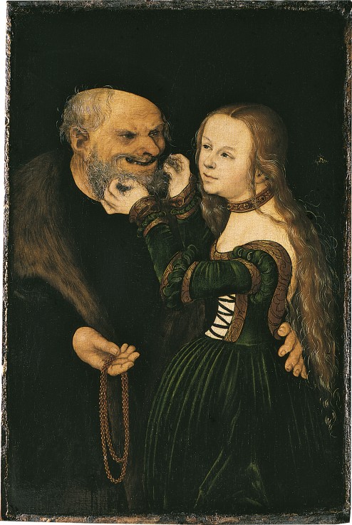 The Unequal Couple a Lucas Cranach il Vecchio