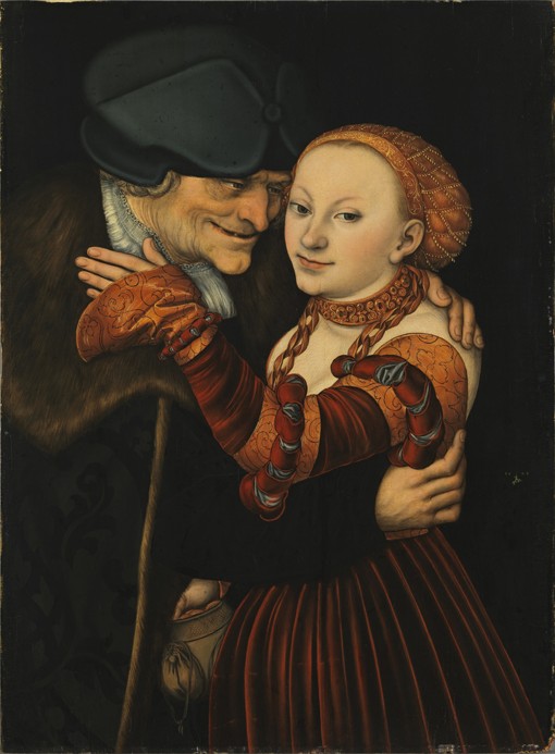 The Unequal Couple a Lucas Cranach il Vecchio