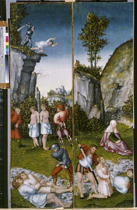 Die Marter der sieben Söhne der hl a Lucas Cranach il Vecchio