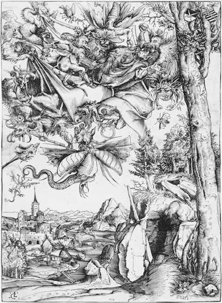 Die Versuchung des heiligen Antonius a Lucas Cranach il Vecchio