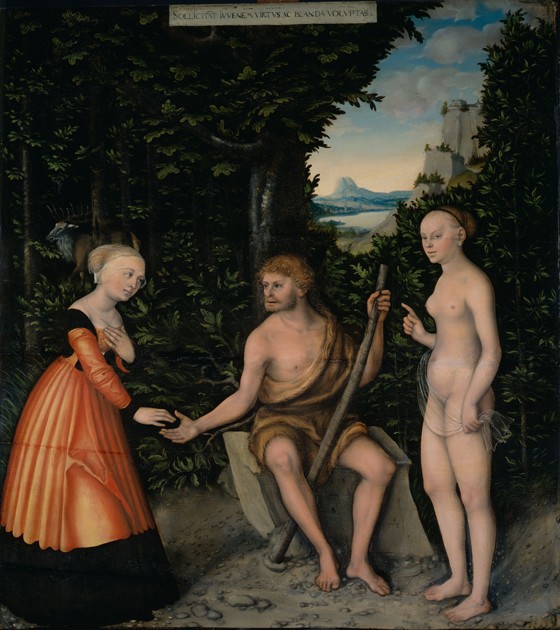 The Choice of Heracles (From The Labours of Hercules) a Lucas Cranach il Vecchio