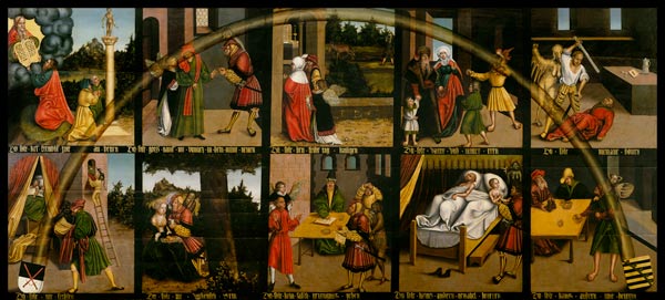 The Ten Commandments a Lucas Cranach il Vecchio