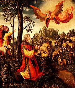 The angel appears to St. Joachim. a Lucas Cranach il Vecchio