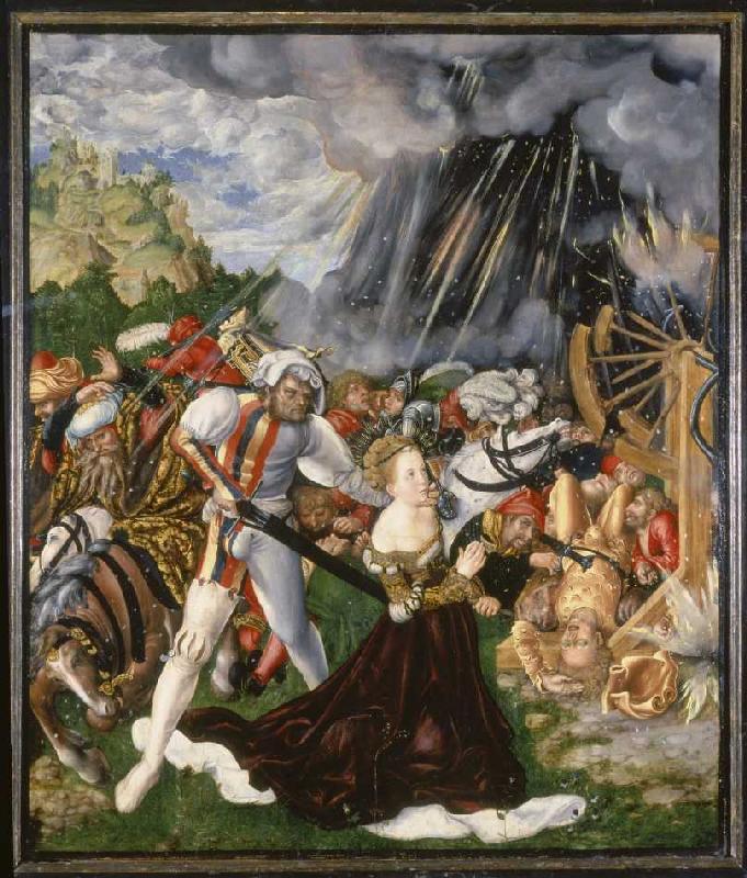 The decapitation of St. Katharina. a Lucas Cranach il Vecchio